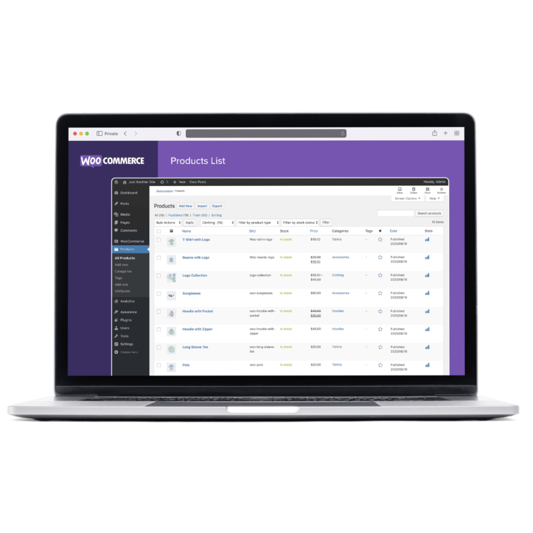 Woocommerce webshop NDG Media